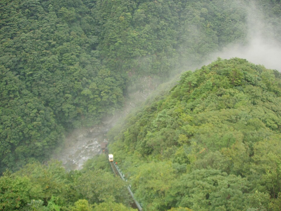 Iya Onsen (cable car to riverside bath)